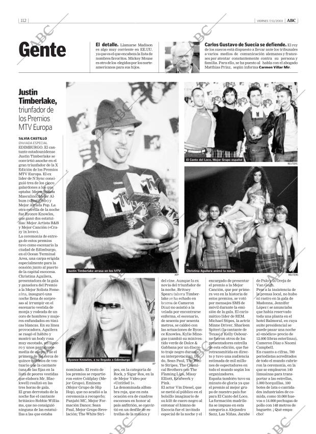 ABC MADRID 07-11-2003 página 112