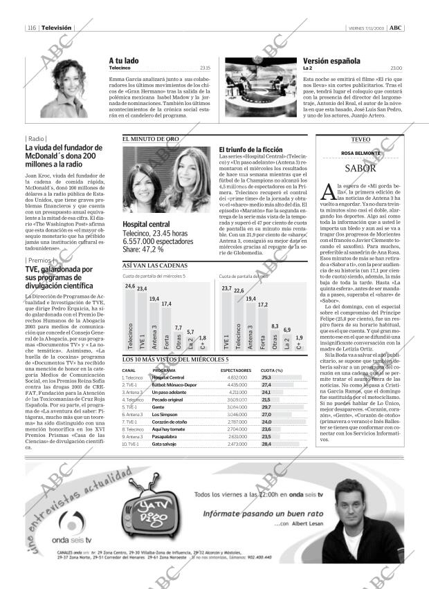 ABC MADRID 07-11-2003 página 116