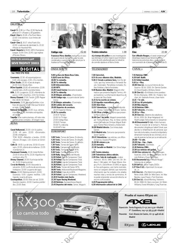 ABC MADRID 07-11-2003 página 118
