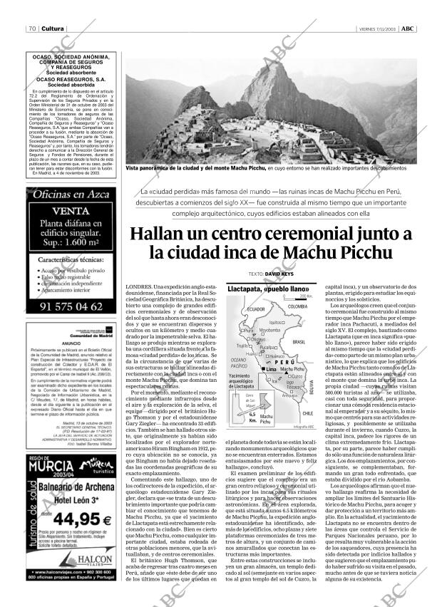 ABC MADRID 07-11-2003 página 70