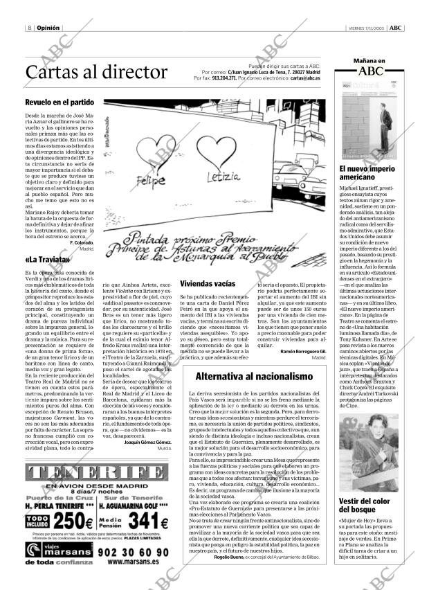 ABC MADRID 07-11-2003 página 8