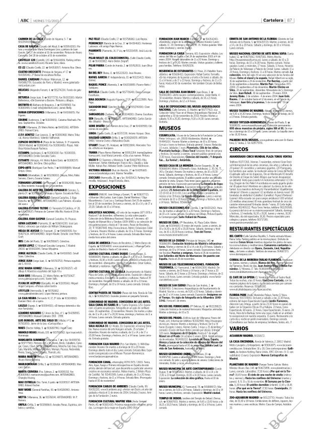 ABC MADRID 07-11-2003 página 87