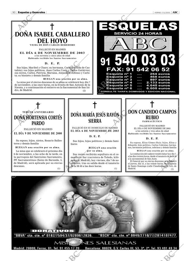 ABC MADRID 07-11-2003 página 90