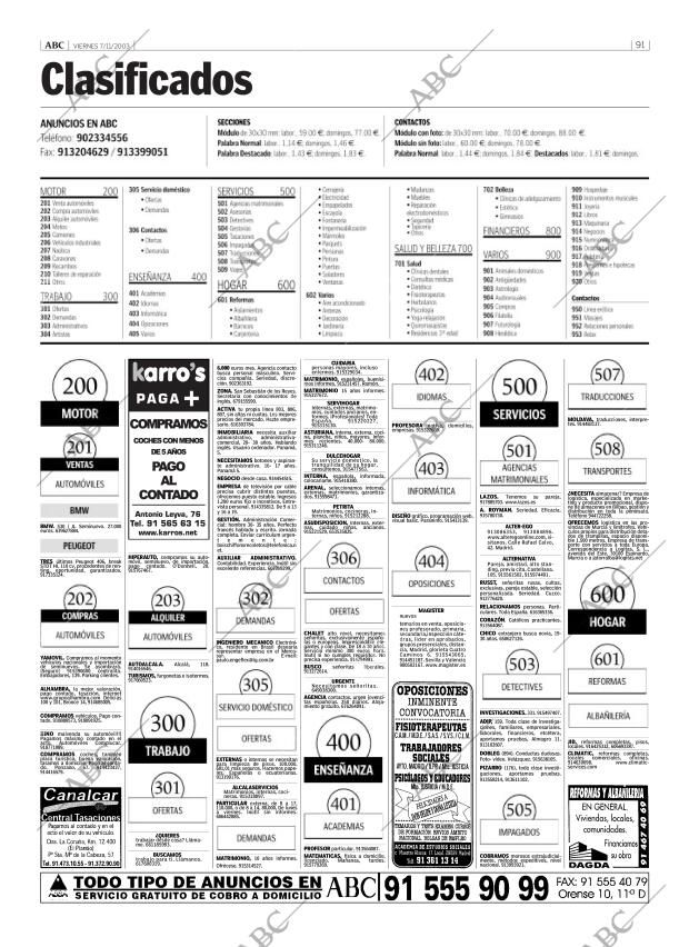 ABC MADRID 07-11-2003 página 91