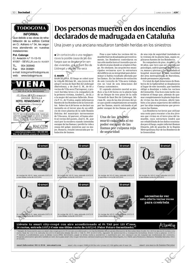 ABC SEVILLA 10-11-2003 página 50