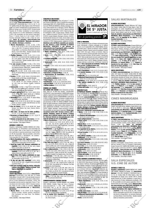 ABC SEVILLA 11-11-2003 página 58