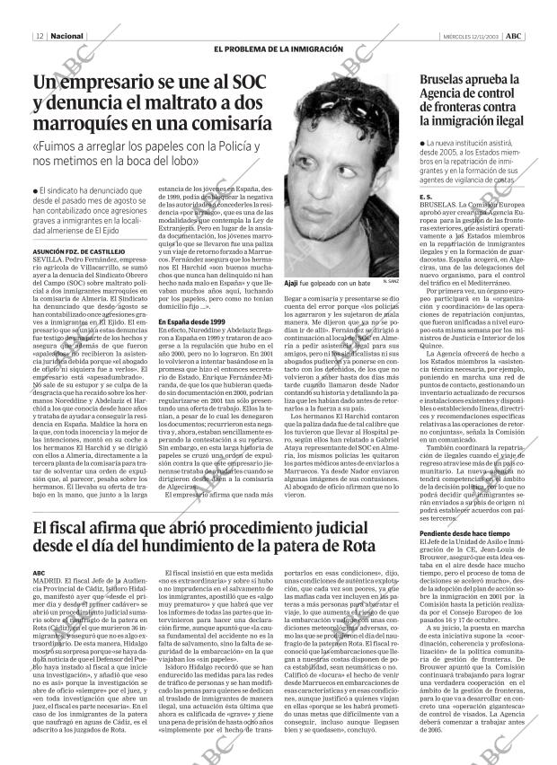 ABC MADRID 12-11-2003 página 12