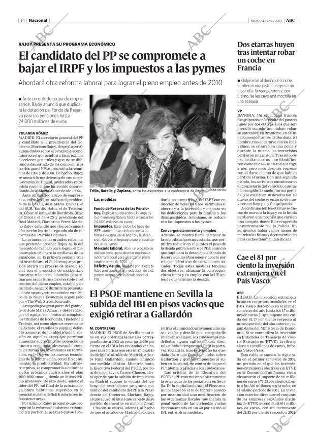 ABC MADRID 12-11-2003 página 14