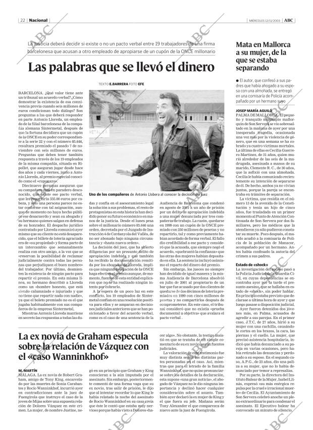 ABC MADRID 12-11-2003 página 22