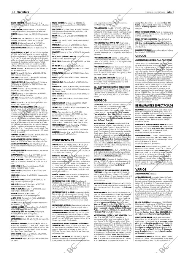 ABC MADRID 12-11-2003 página 64