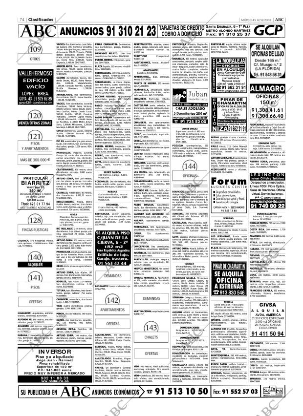 ABC MADRID 12-11-2003 página 74