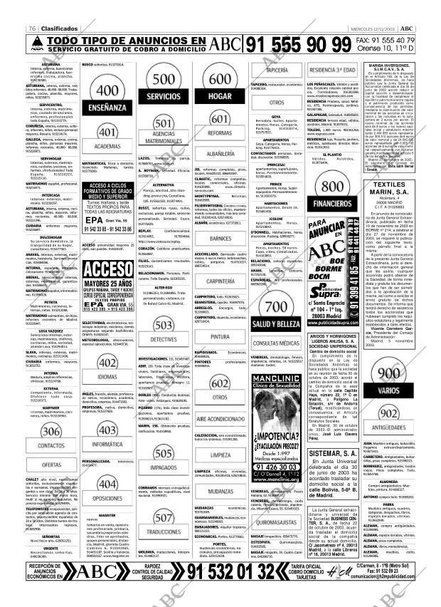 ABC MADRID 12-11-2003 página 76