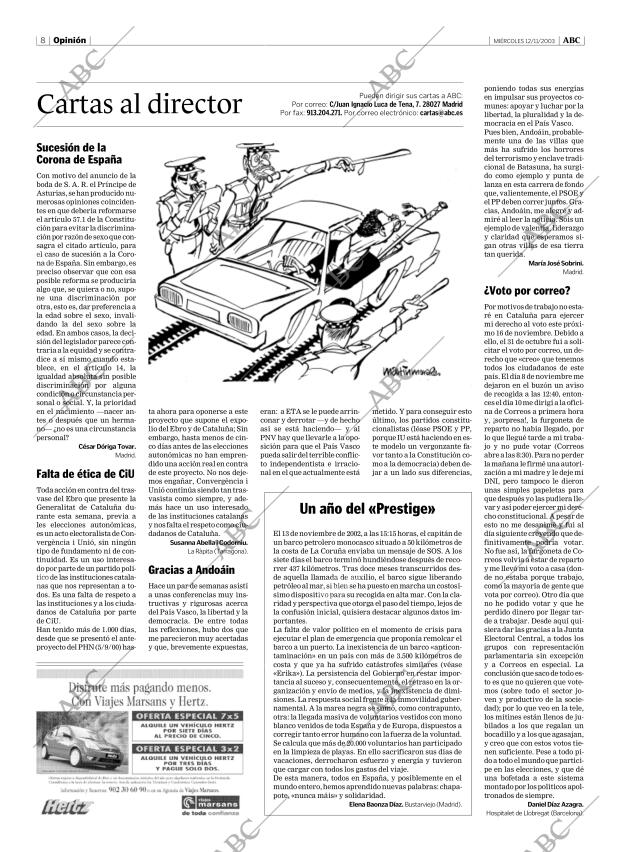 ABC MADRID 12-11-2003 página 8
