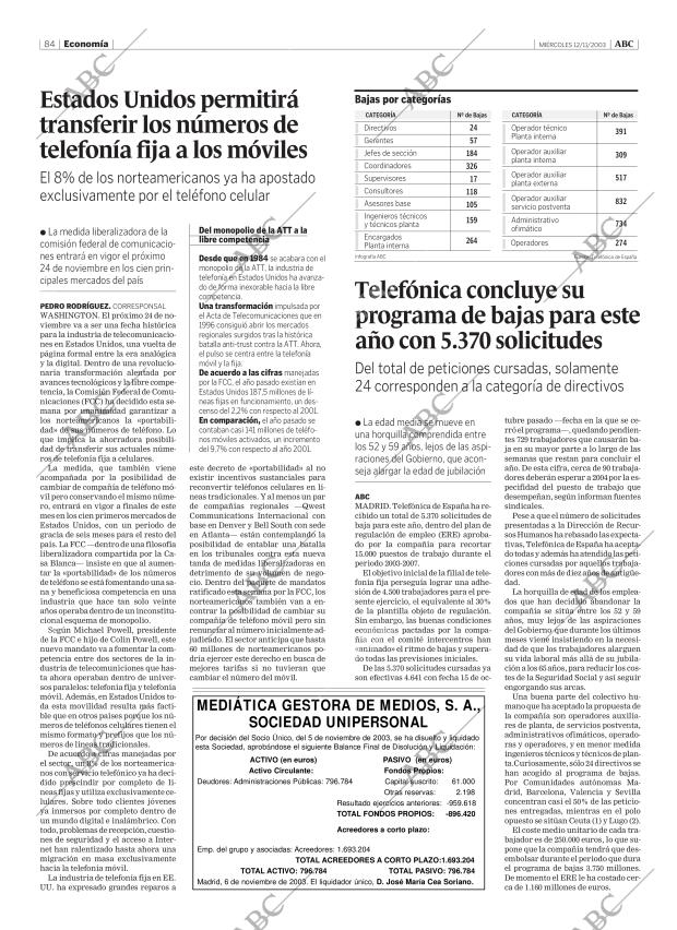 ABC MADRID 12-11-2003 página 84