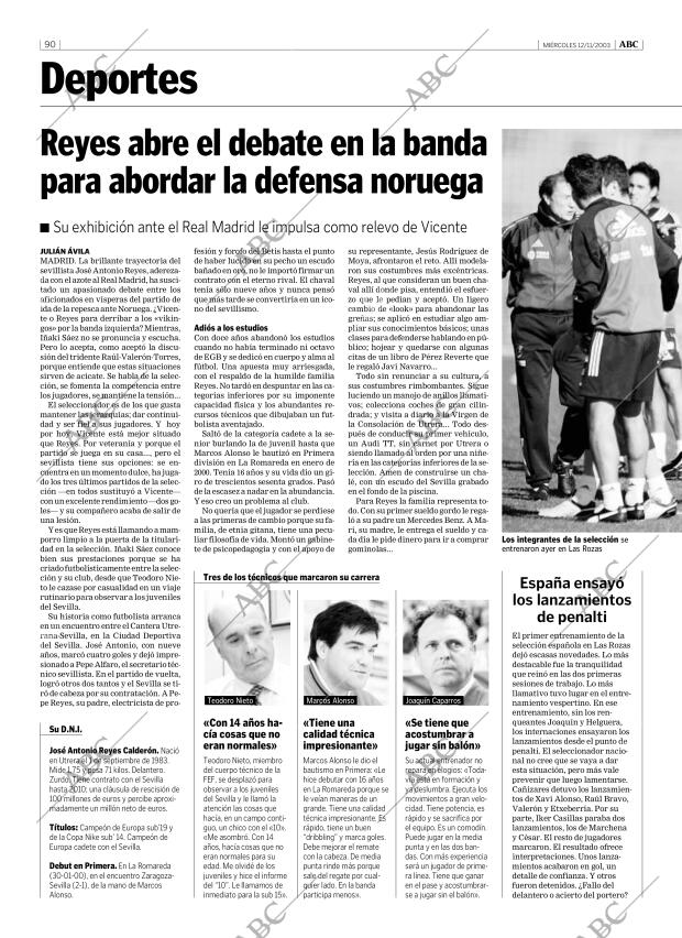 ABC MADRID 12-11-2003 página 90