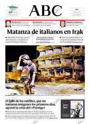 ABC MADRID 13-11-2003 página 1