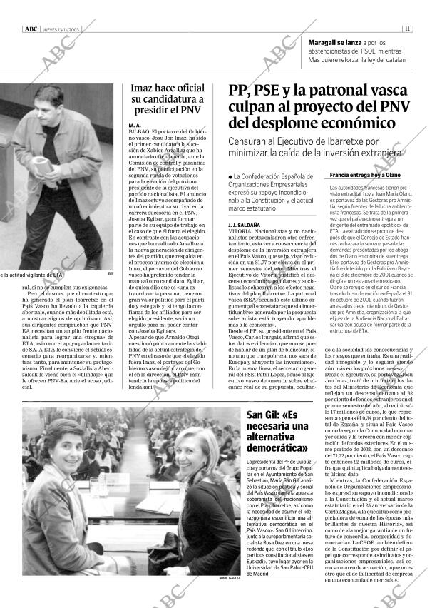 ABC MADRID 13-11-2003 página 11