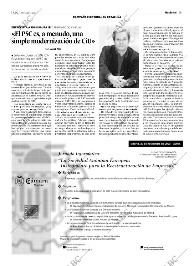 ABC MADRID 13-11-2003 página 15