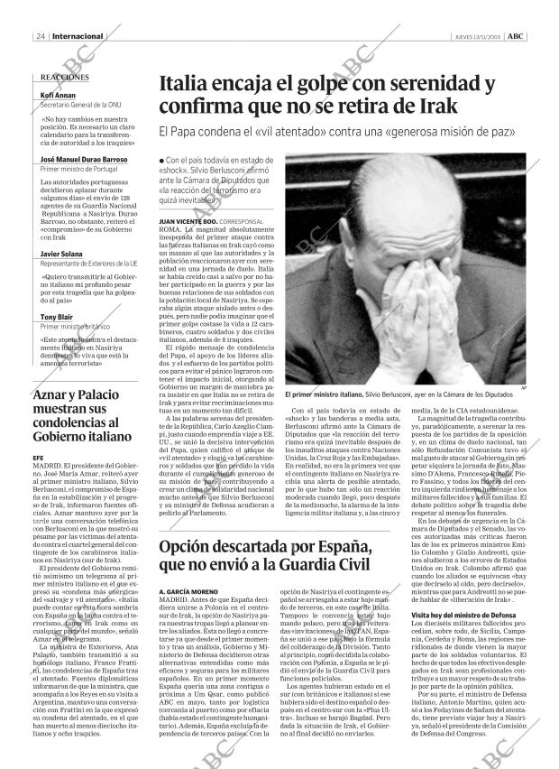 ABC MADRID 13-11-2003 página 24