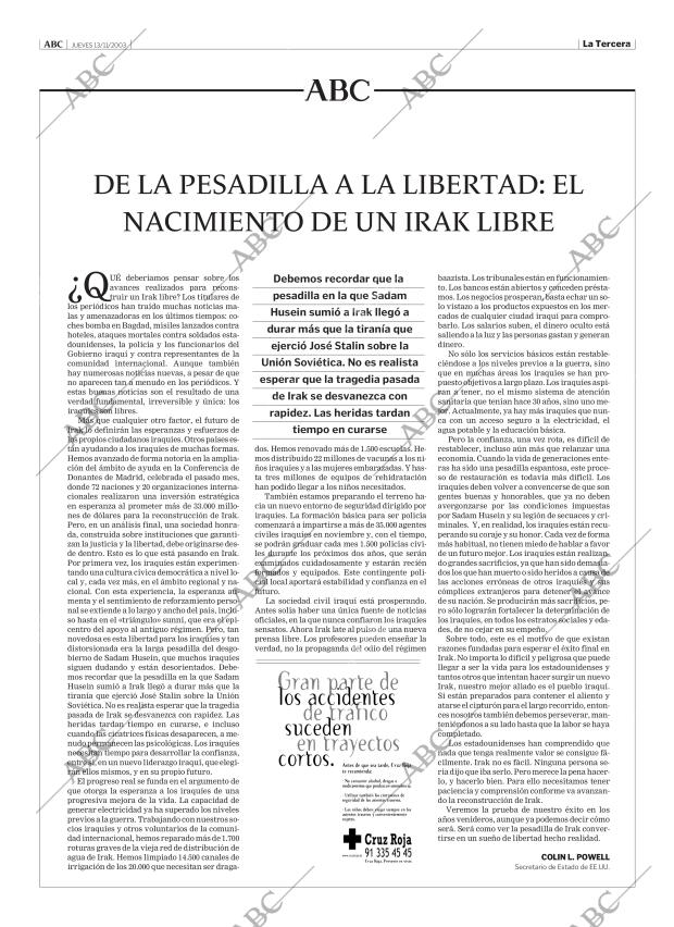 ABC MADRID 13-11-2003 página 3