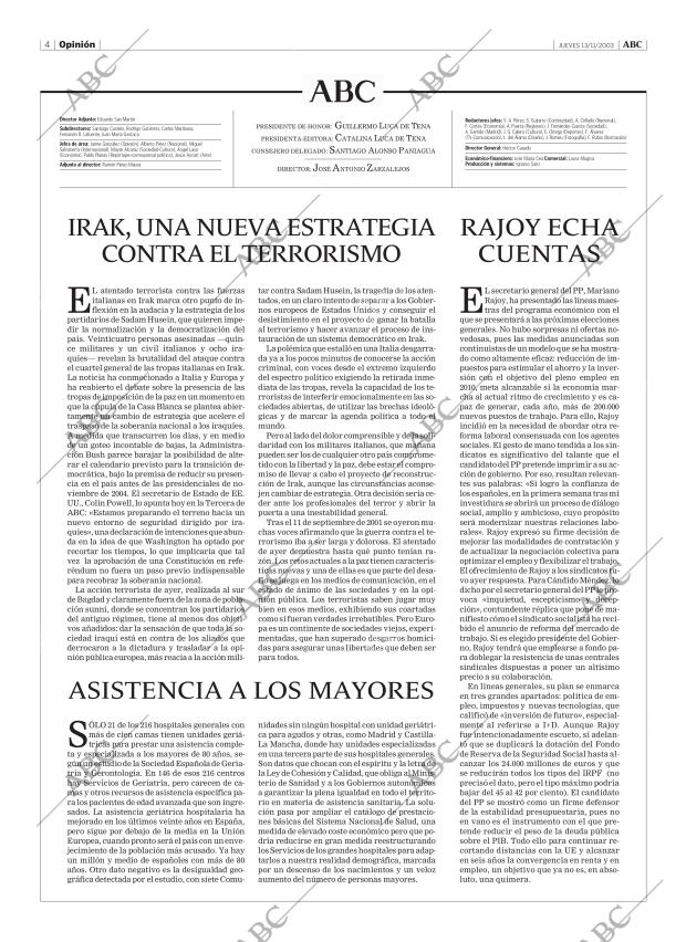 ABC MADRID 13-11-2003 página 4