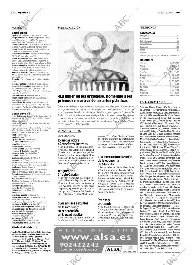 ABC MADRID 13-11-2003 página 42