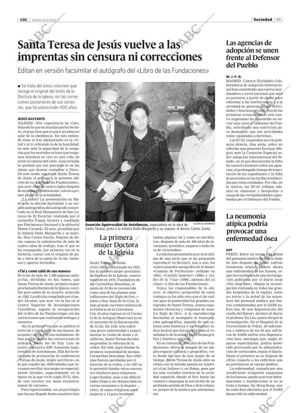 ABC MADRID 13-11-2003 página 49