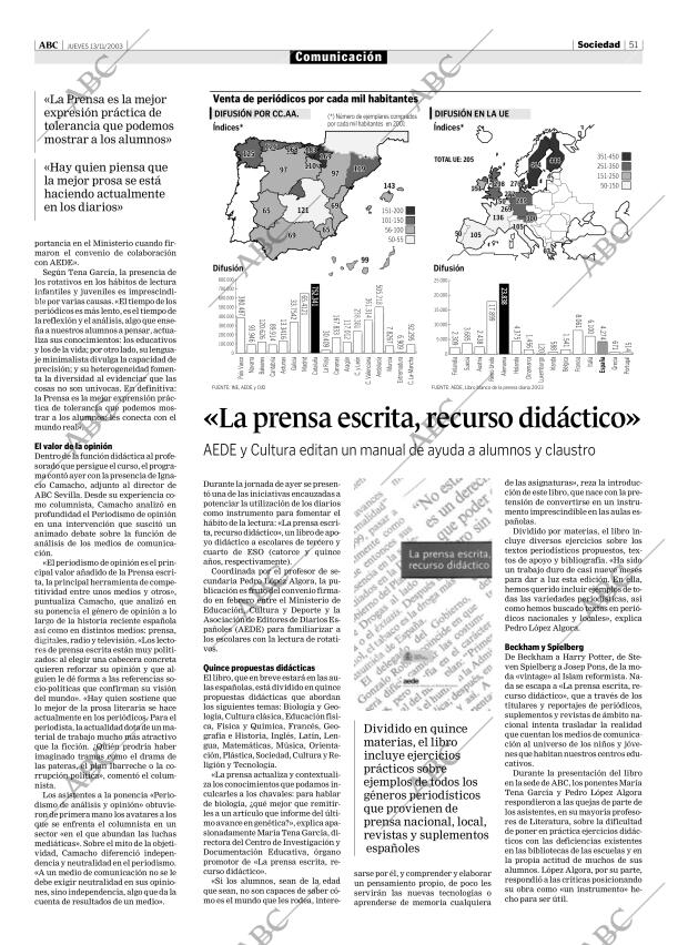 ABC MADRID 13-11-2003 página 51