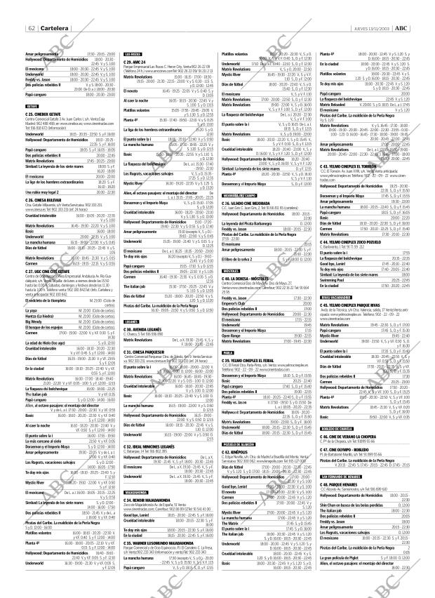 ABC MADRID 13-11-2003 página 62