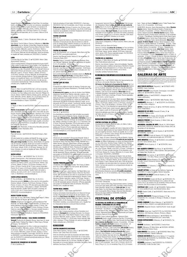 ABC MADRID 13-11-2003 página 64