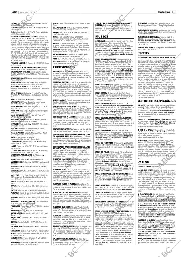 ABC MADRID 13-11-2003 página 65