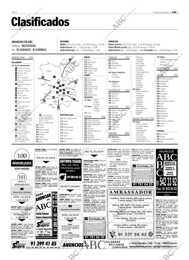 ABC MADRID 13-11-2003 página 70