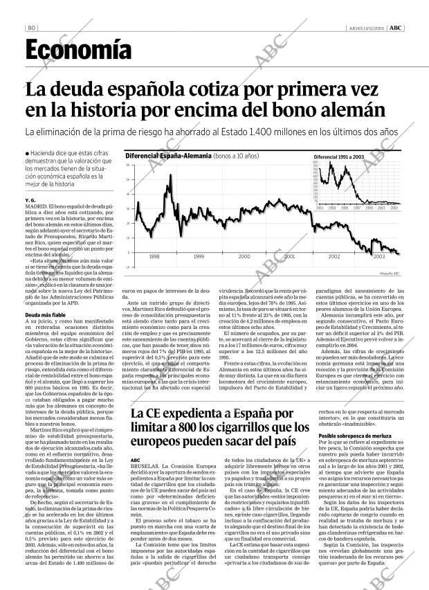 ABC MADRID 13-11-2003 página 80