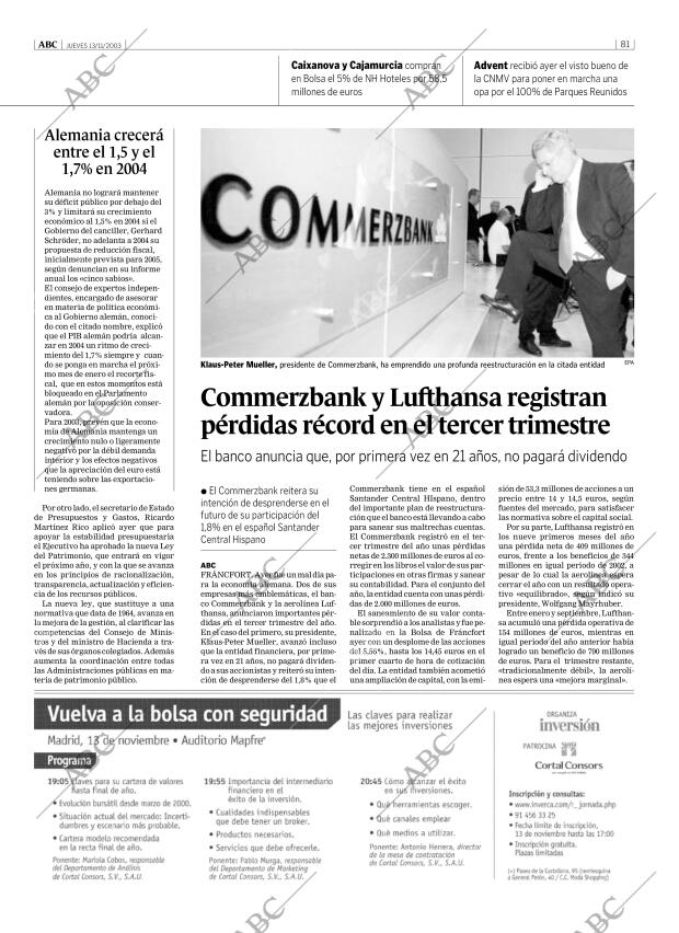 ABC MADRID 13-11-2003 página 81