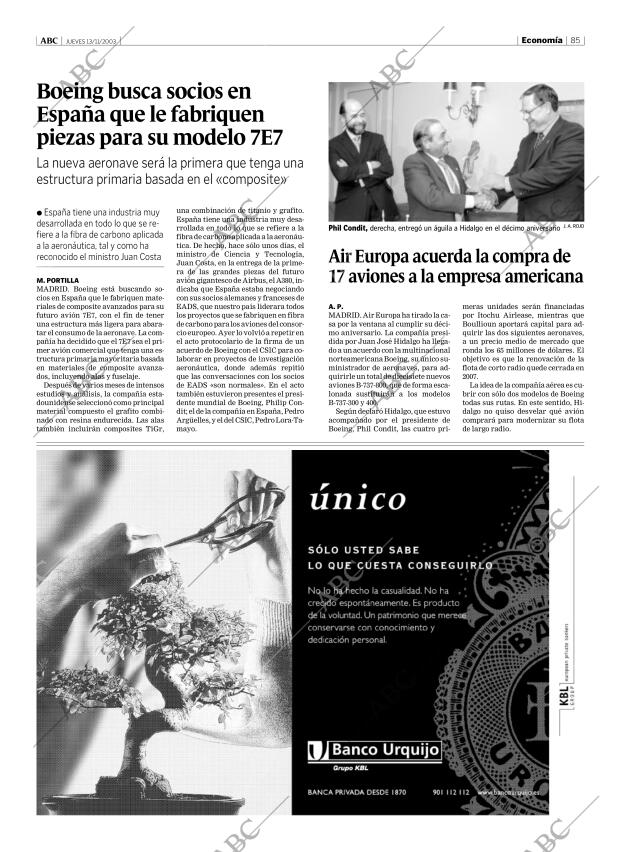 ABC MADRID 13-11-2003 página 85