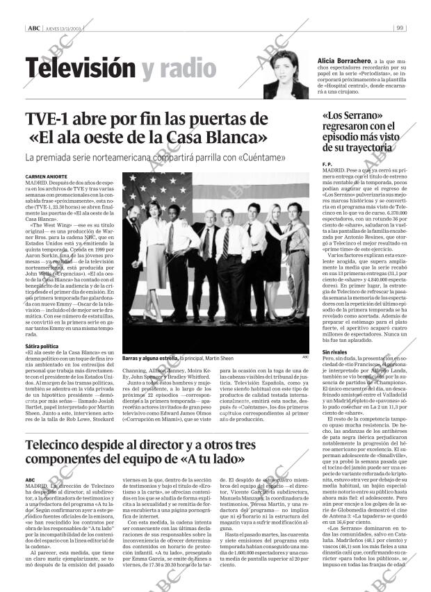 ABC MADRID 13-11-2003 página 99