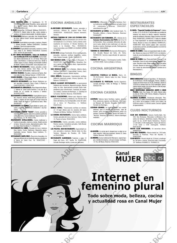 ABC SEVILLA 13-11-2003 página 58