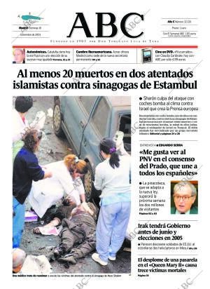 ABC MADRID 16-11-2003 página 1