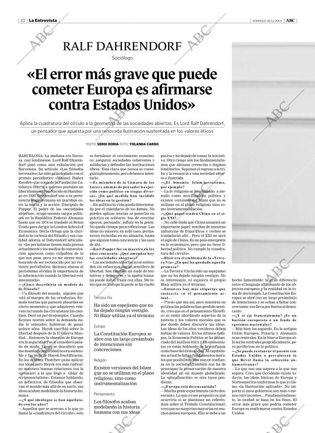 ABC MADRID 16-11-2003 página 10