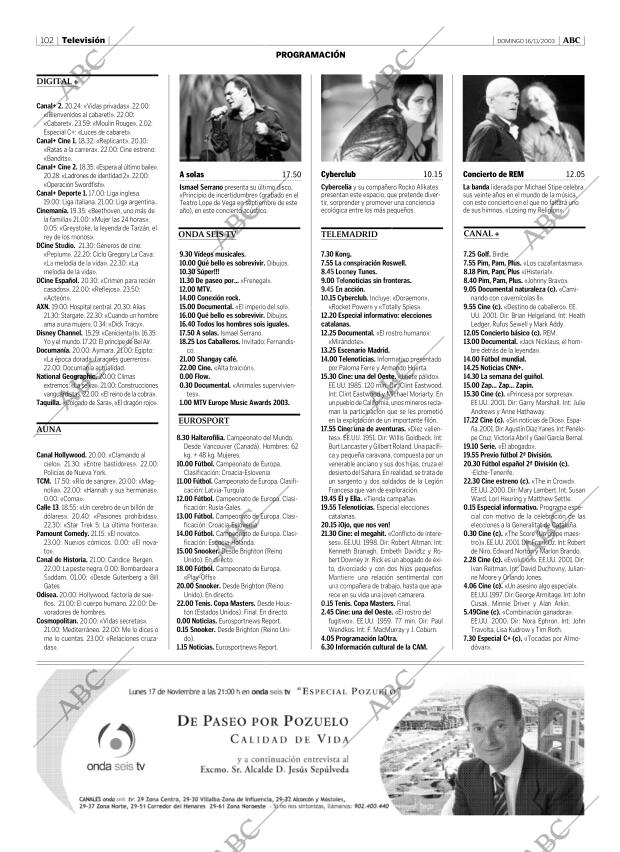 ABC MADRID 16-11-2003 página 102