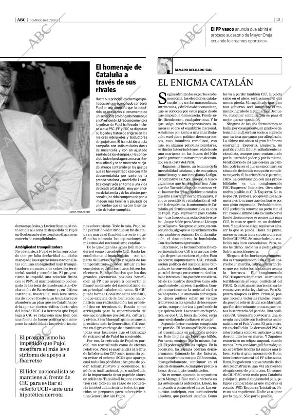 ABC MADRID 16-11-2003 página 13