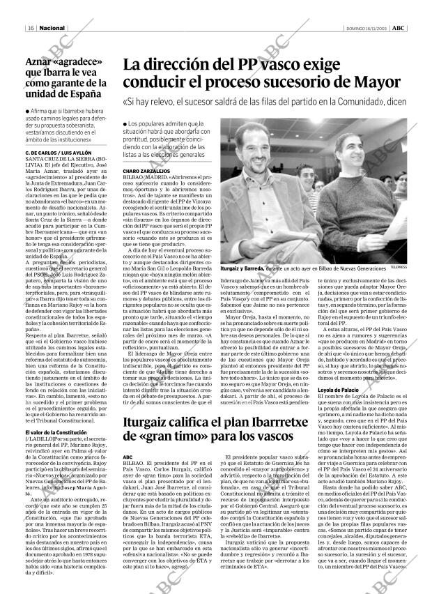 ABC MADRID 16-11-2003 página 16
