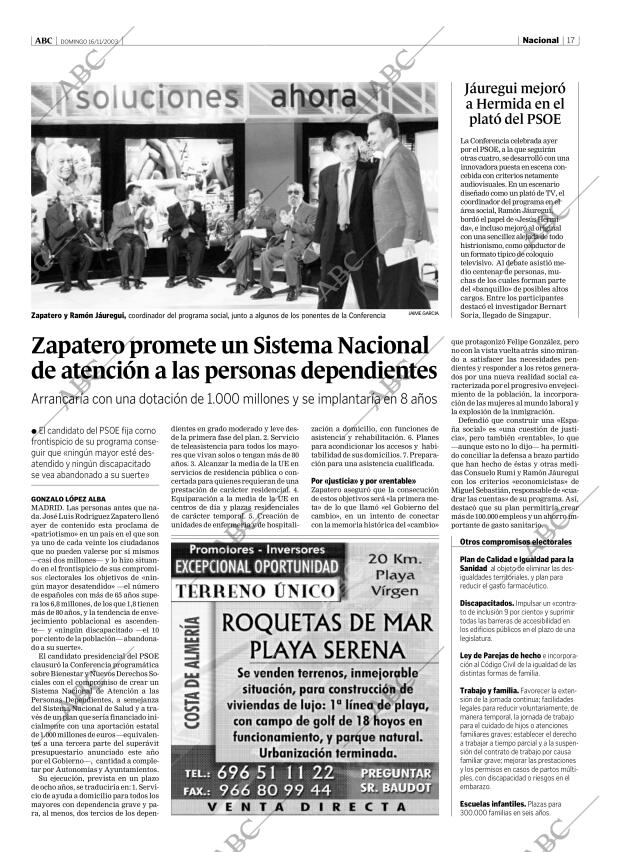 ABC MADRID 16-11-2003 página 17