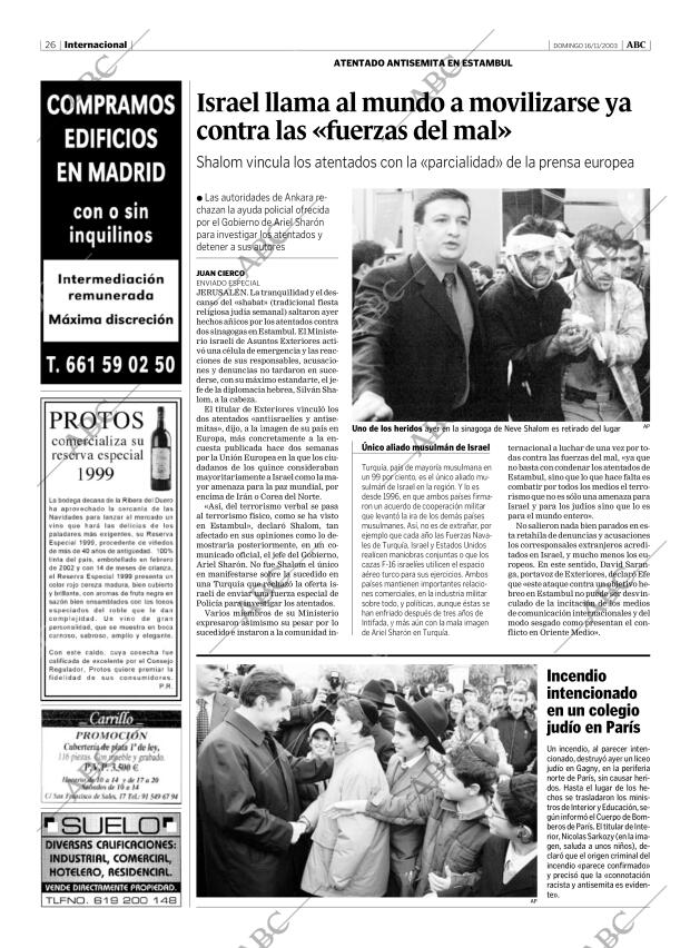 ABC MADRID 16-11-2003 página 26