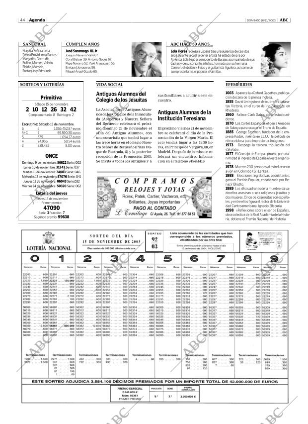ABC MADRID 16-11-2003 página 44