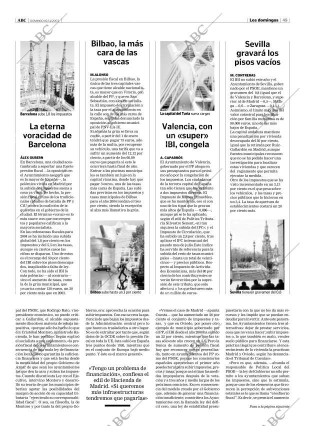 ABC MADRID 16-11-2003 página 49