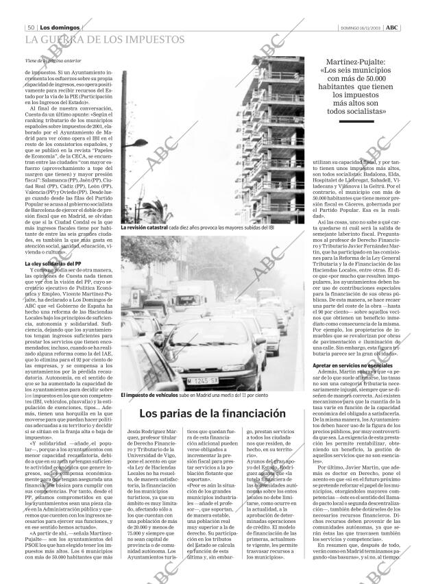 ABC MADRID 16-11-2003 página 50