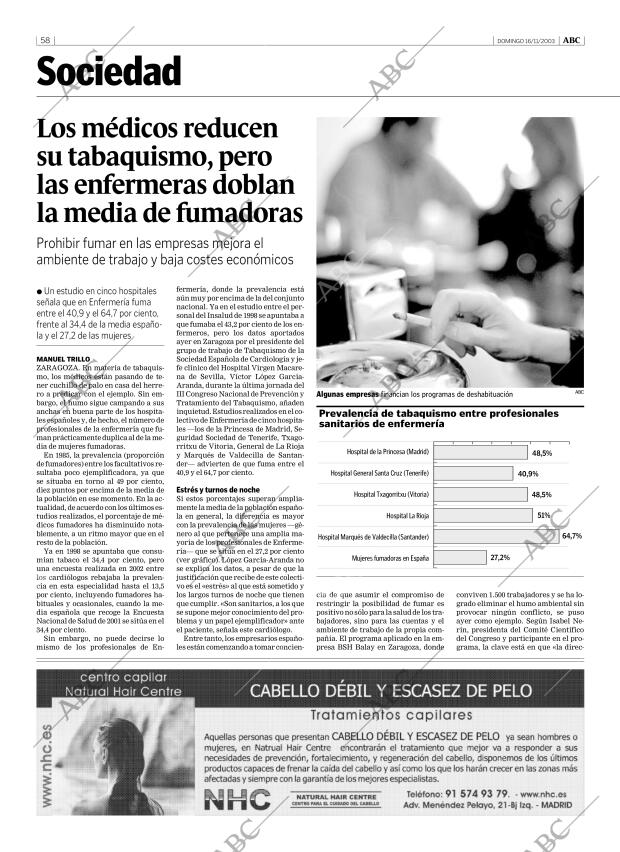 ABC MADRID 16-11-2003 página 58