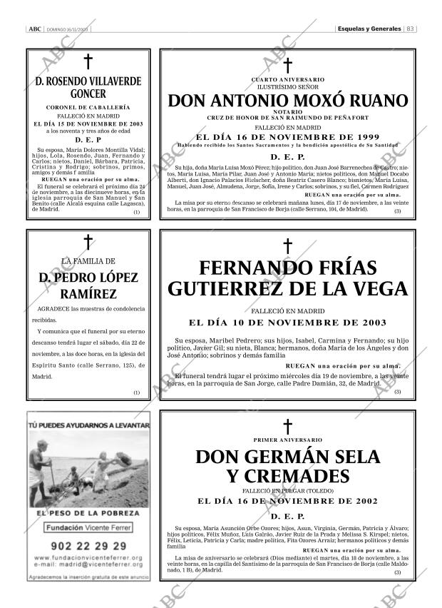 ABC MADRID 16-11-2003 página 83