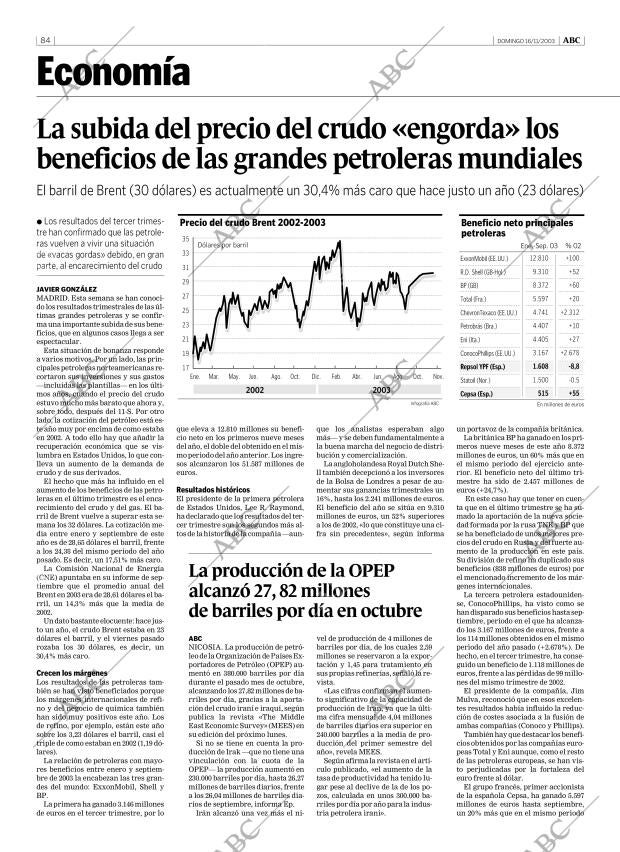 ABC MADRID 16-11-2003 página 84